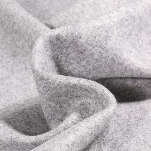 Tissu Maille envers polaire Gris chiné