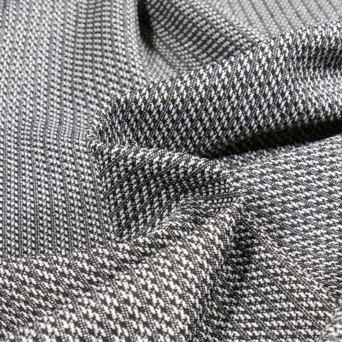 Tissu Jacquard extensible Dolly sur fond Blanc