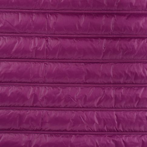 Tissu Doudoune réversible Rayures horizontales Rose