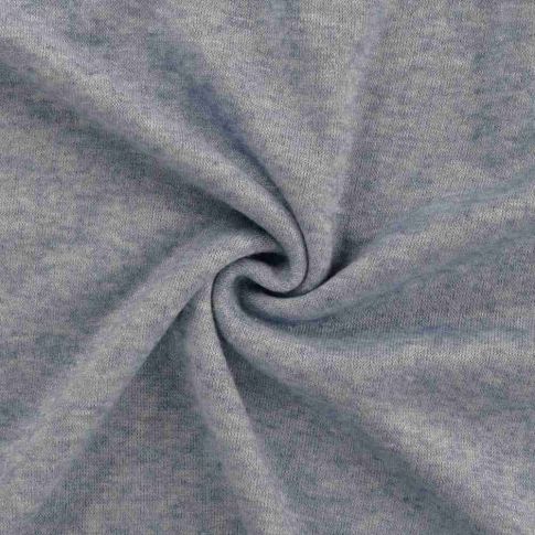 Tissu Maille Viscose lourde Maelis uni  Bleu chiné
