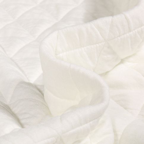 Tissu Sweat matelassé gaufré Dacota Blanc