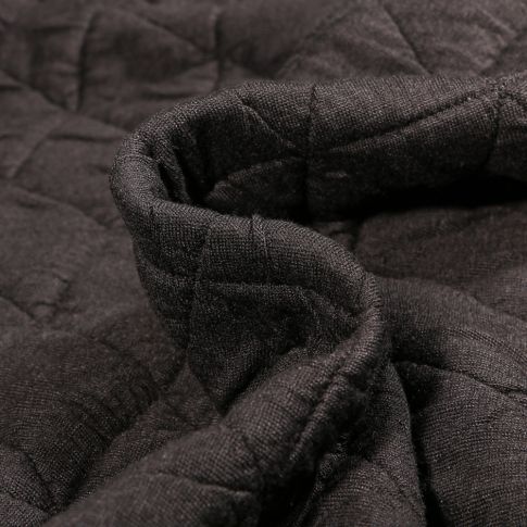 Tissu Sweat matelassé gaufré Dacota BLACK sur fond Noir