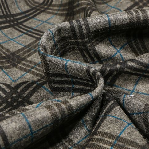 Tissu Jersey Milano touché laine Gris chiné