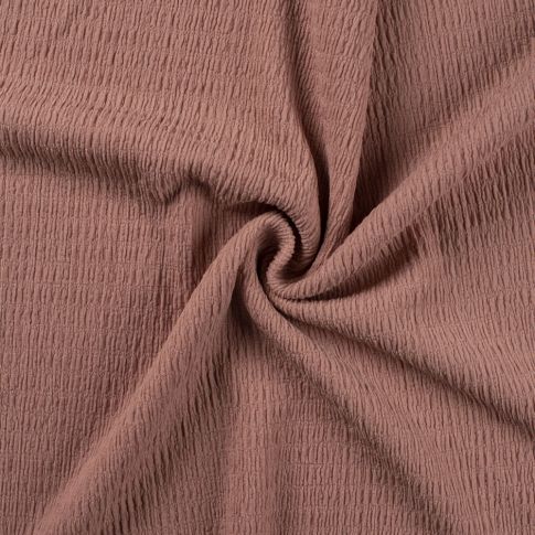 Tissu Jersey Smock uni Rose nude