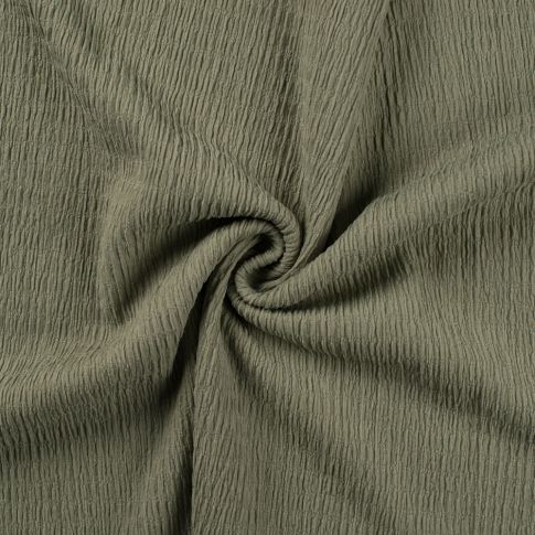Tissu Jersey Smock uni Vert kaki clair
