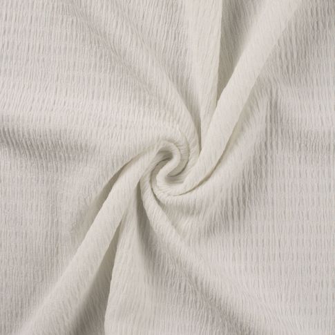 Tissu Jersey Smock uni Blanc cassé