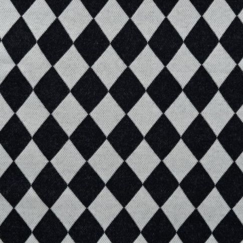 Tissu Jacquard polyviscose extensible Faria sur fond Noir