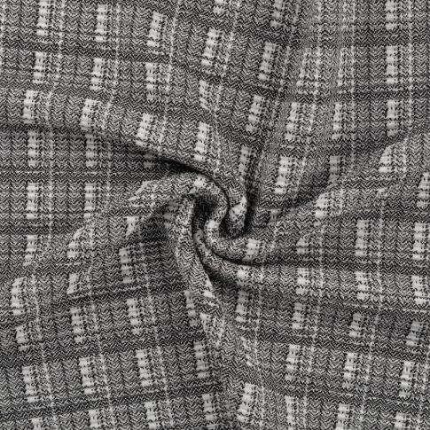 Tissu Jersey Jacquard côtelé Heavy filia sur fond Gris