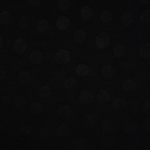 Tissu Maille Jersey Dots en relief sur fond Noir