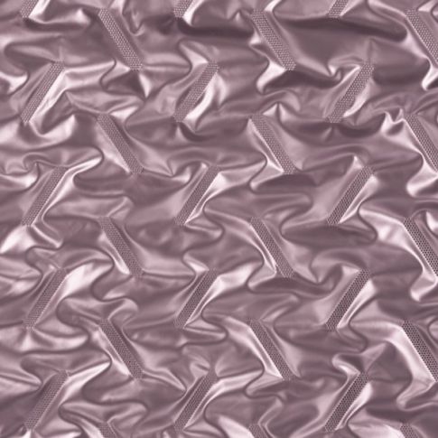 Tissu Doudoune métallisé surpiqué uni Rose nude