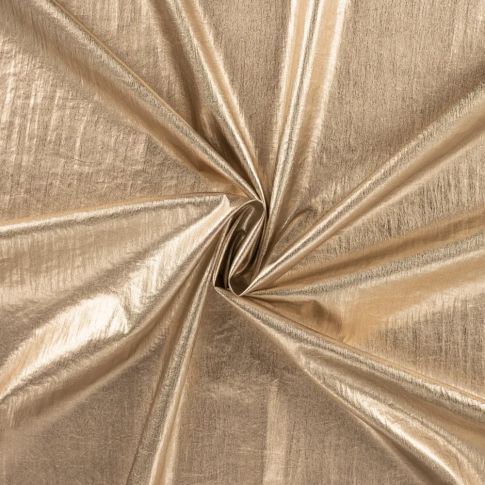Tissu Taffetas d'habillement Froissé Doré
