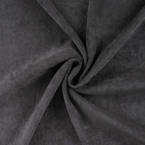 Tissu Velours tissé uni Noir