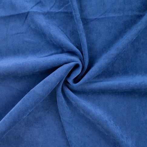 Tissu Velours tissé uni Bleu roi