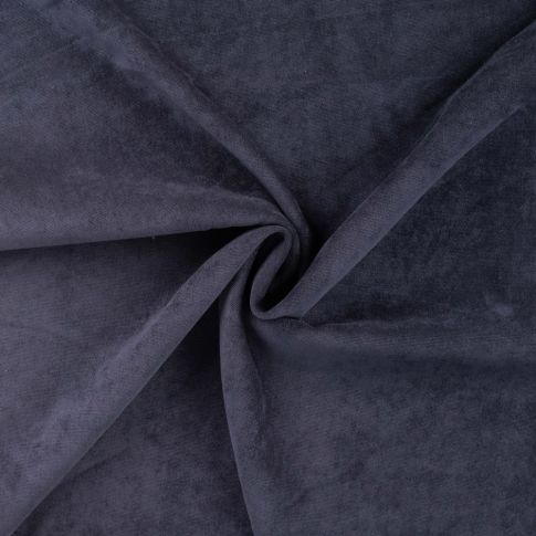 Tissu Velours tissé uni Bleu marine