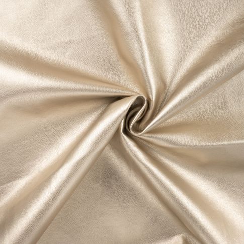 Tissu Simili cuir d'habillement uni Doré