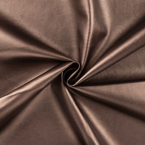 Tissu Simili cuir d'habillement uni Marron
