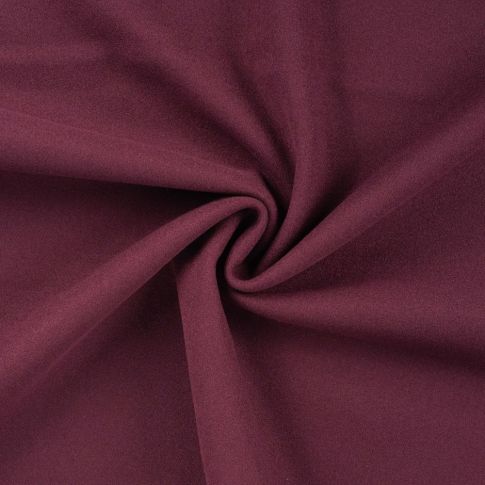 Tissu Drap de manteau Colombia uni Bordeaux