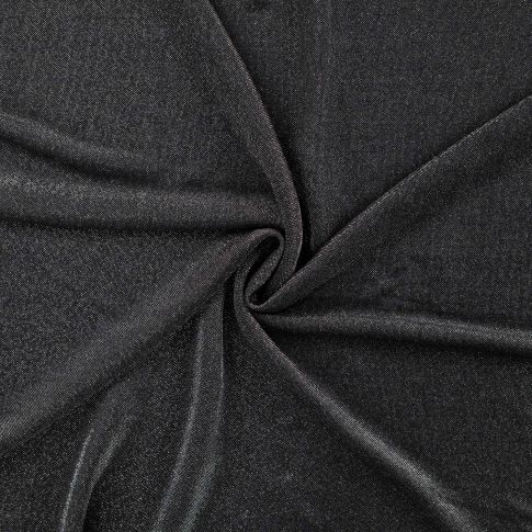 Tissu Maille Lurex Argenté sur fond Noir