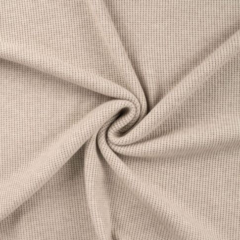 Tissu Maille Jersey Tricot uni Beige