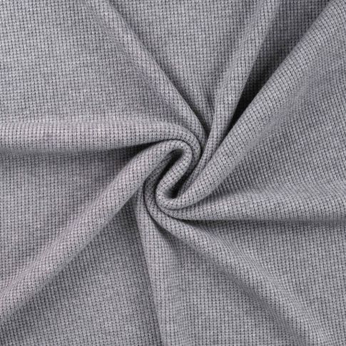 Tissu Maille Jersey Tricot uni Gris