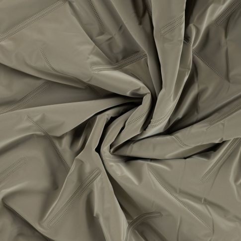 Tissu Doudoune matelassé Mila déperlant  uni Vert kaki clair
