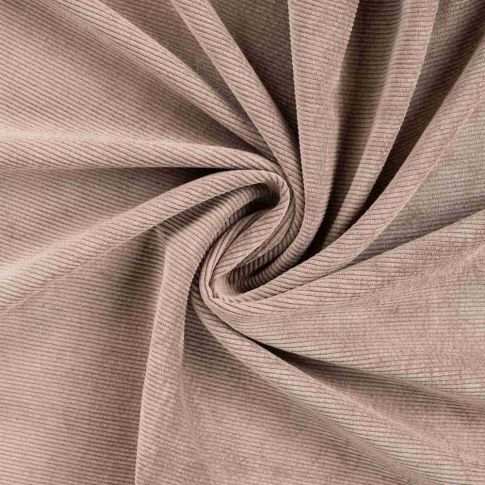 Tissu Velours Côtelé lavé  Eden envers fausse fourrure uni  Taupe