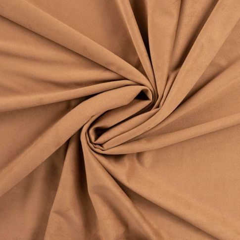 Tissu Suédine extensible Siena aspect daim uni  Camel
