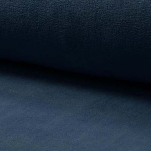 Tissu Polaire doux uni Bleu denim