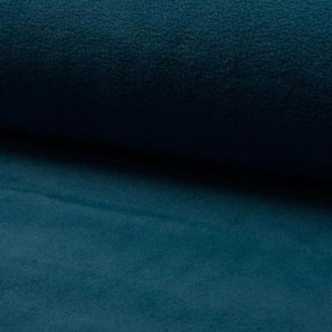 Tissu Polaire doux uni Bleu canard