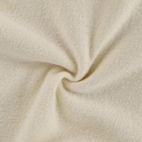 Tissu Laine bouillie  Isolde uni Blanc