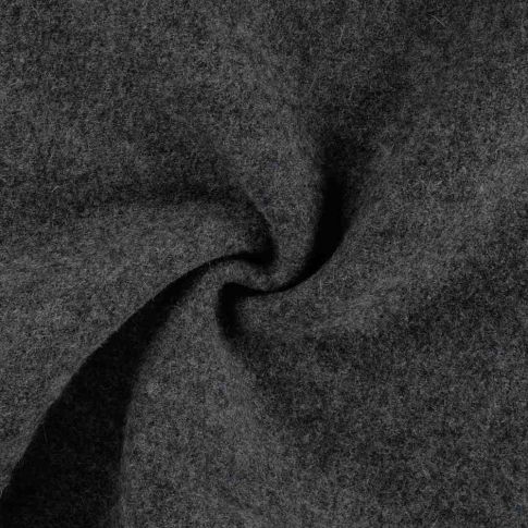 Tissu Laine bouillie  Isolde uni Gris anthracite