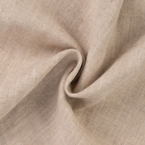 Tissu 100% Lin uni Beige décrué