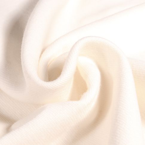 Tissu Jersey Bord côte uni Blanc