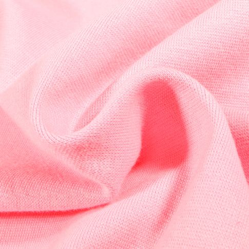 Tissu Jersey Bord côte uni Rose pâle