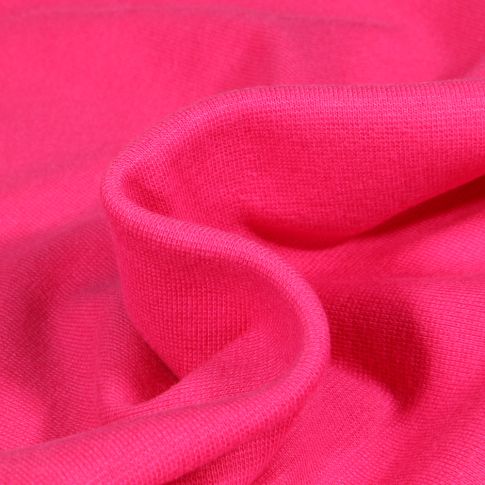 Tissu Jersey Bord côte uni Rose fuchsia