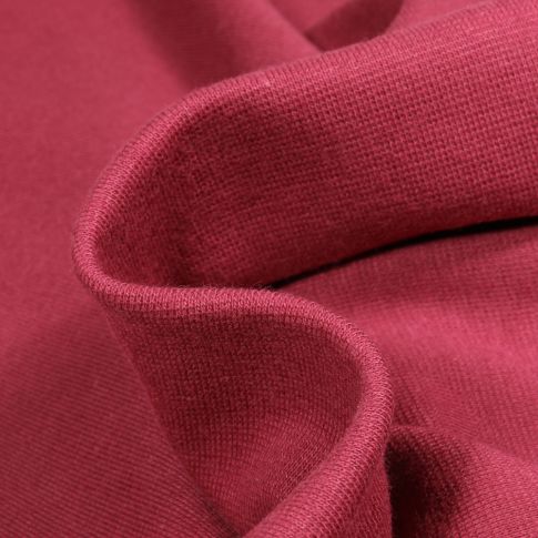 Tissu Jersey Bord côte uni Lie de vin