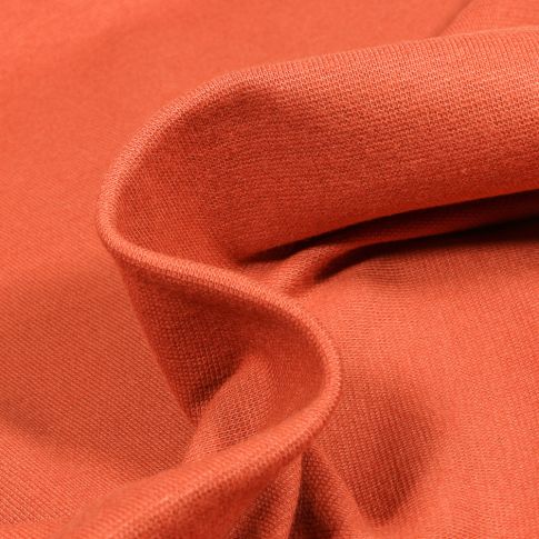 Tissu Jersey Bord côte uni Terre de Sienne