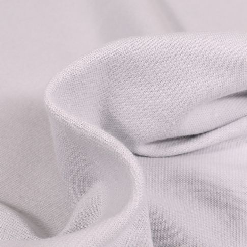 Tissu Jersey Bord côte uni Gris clair