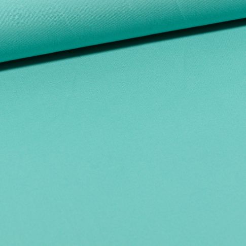 Tissu Coton Satiné extensible Vert d'eau