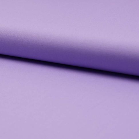 Tissu Popeline de coton unie stretch Lilas