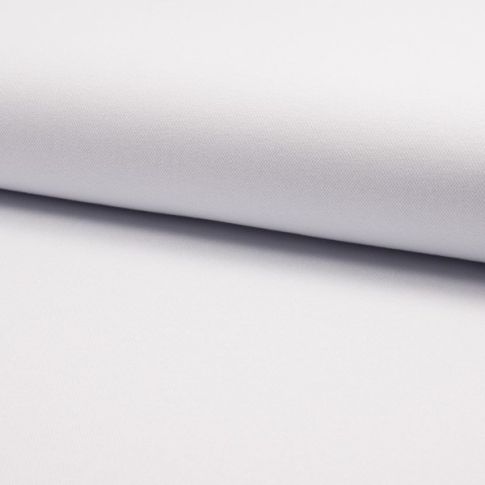 Coupon Tissu Jersey Piqué de coton spécial Polo Blanc - Coupon de 20 cm