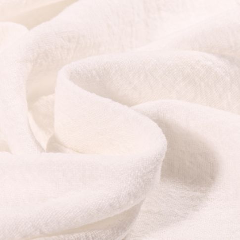 Tissu Coton lavé léger Blanc