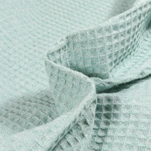 Tissu Nid d'abeille chiné Vert menthe
