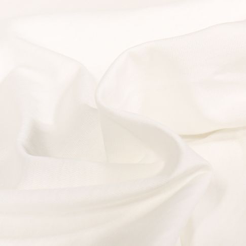 Tissu Jersey Coton uni Lèna sur fond Ecru