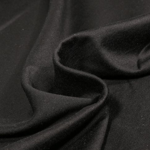 Tissu Jersey Coton uni Lèna sur fond Noir
