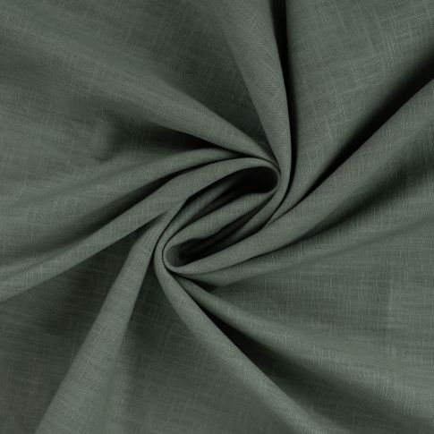 Tissu 100% Lin uni Vert sauge