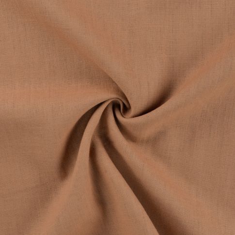 Tissu 100% Lin uni Caramel