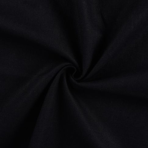 Tissu 100% Lin uni Noir