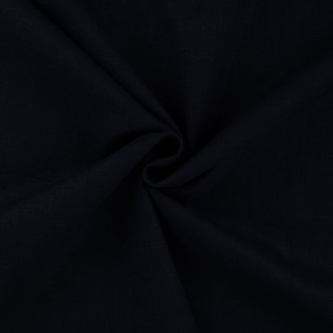 Tissu 100% Lin uni Bleu nuit