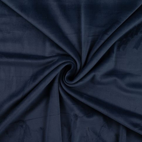 Tissu Minky Lisse Ultra doux uni Bleu marine